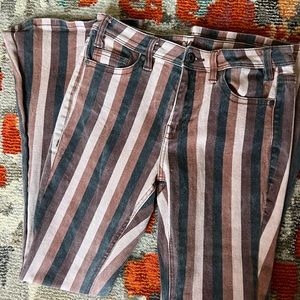 Rock&Roll Striped Flare Western Denim